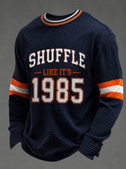 Men's Football Gameday Gift For Football Fans Waffle Sweatshirt