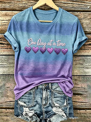 Women's Alzheimer's Awareness Support Print Tee