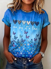 Women's Alzheimer's Awareness Support Print Tee
