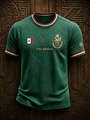 Men's Mexico Football Lover Art Printed T-shirt