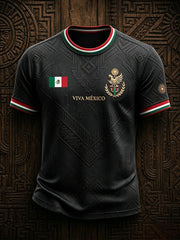 Men's Mexico Football Lover Art Printed T-shirt