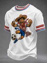 Men's Paraguay Football Short Sleeves T-shirt