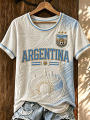 Women's Argentina Football Printed T-shirt