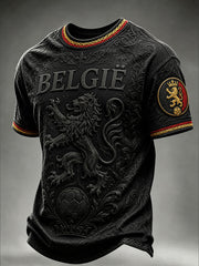 Men's Belgium Football Short Sleeves T-shirt