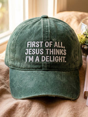 Women's Jesus Thinks I'm A Delight Printed Casual Unisex Hat