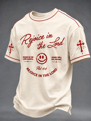 Men's "Rejoice In The Lord” Faith Casual T-shirt