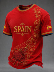 Men's Spain Print Casual Tee