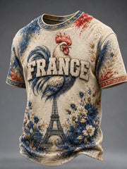 Men's France Lover O-neck Short Sleeve T-shirt