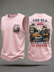 Men's 'my give a damn is broken' tank tops