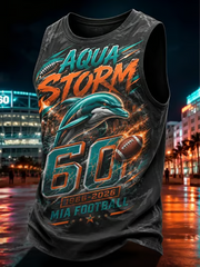 Men's Rugby Fan Miami 60 Printed Casual Tank Top