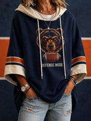 Women's Football Gameday Gift For Football Fans Short-Sleeve Hoodie