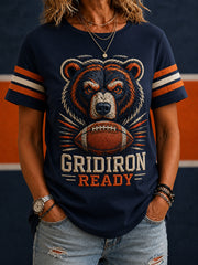 Women's Football Gameday Gift For Football Fans Casual Tee