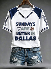 Women's Sundays Are Better In Dallas Football Short-sleeved T-shirt