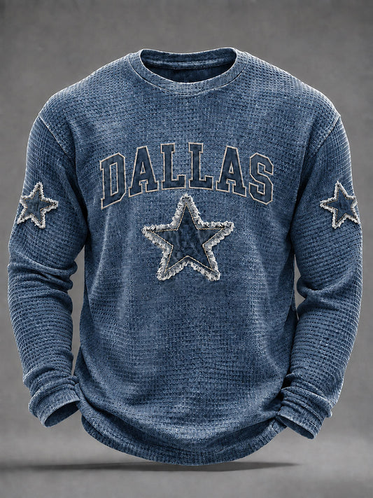 Men's Dallas Football Print Casual T-Shirt