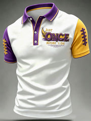 Men's Just Once Before I Die Football Print Shirt