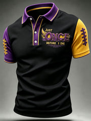 Men's Just Once Before I Die Football Print Shirt