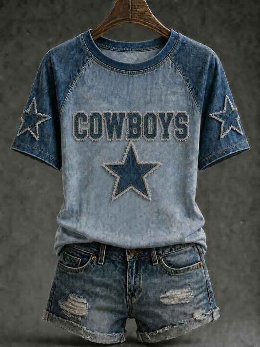 Women's Game Day Football Printed Casual T-Shirt