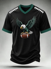 Men's Football Gameday Gift For Football Fans Casual V-Neck Tee