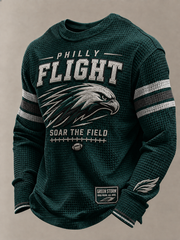 Men's Eagles Football Gameday Gift For Football Fans Waffle Long Sleeve Top