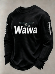 Men's Eagles Football Gameday Gift For Football Fans Waffle Long Sleeve Top