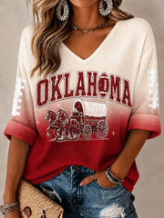 Women's University Football Fan Waffle T-shirt