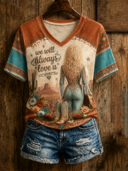 Women's Rip Country Music Lover Queen of Country Printed short-sleeved T-shirt