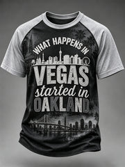 Men's Football Fan Print Short Sleeve T-shirt