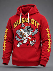 Men's Football Gameday Gift For Football Fans Oversized Drop-Shoulder Hoodie With Pockets
