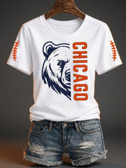Women's Football Gameday Gift For Football Fans Casual Tee