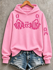 Women's Breast Cancer Awareness Print Sweatshirt