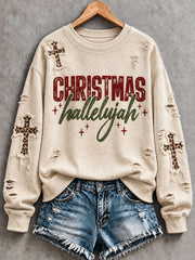 Women's Christmas Hallelujah, Christmas Gift for Christian Regular Sweatshirt