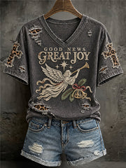 Women's Good News Great Joy, Christmas Gift for Christian T-shirt