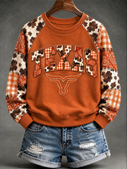 Women's Football Game Day Casual Raglan Sweatshirt