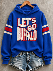 Women's Football Lover Buffalo Print Casual Sweatshirt