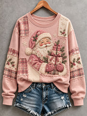 Women's Pink Santa Sweatshirt
