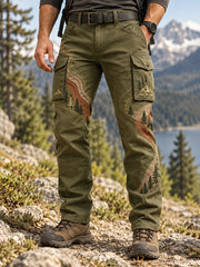 Men's Wilderness Trail Print Hike Lovers Casual Cargo Pants