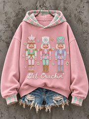 Women's 'Let Crackin' Christmas Mahjong Print Casual Sweatshirt