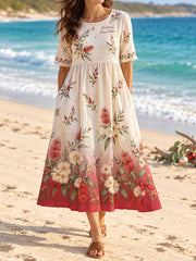 Women's AU Christmas Art Printed Dress