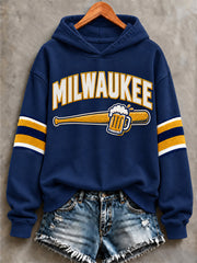 Women's Gift For Baseball Fans Print Hoodie