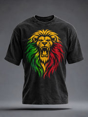 Men's Reggae Lion Washed T-Shirt