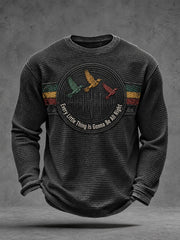 Men’s Every Little Thing Is Gonna Be All Right Waffle Long-Sleeve T-Shirt