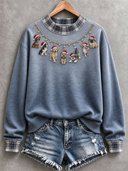 Women’s Funny Dog Mock-Neck Sweatshirt