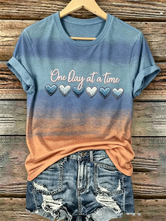 Women's Alzheimer's Awareness Support Print Tee
