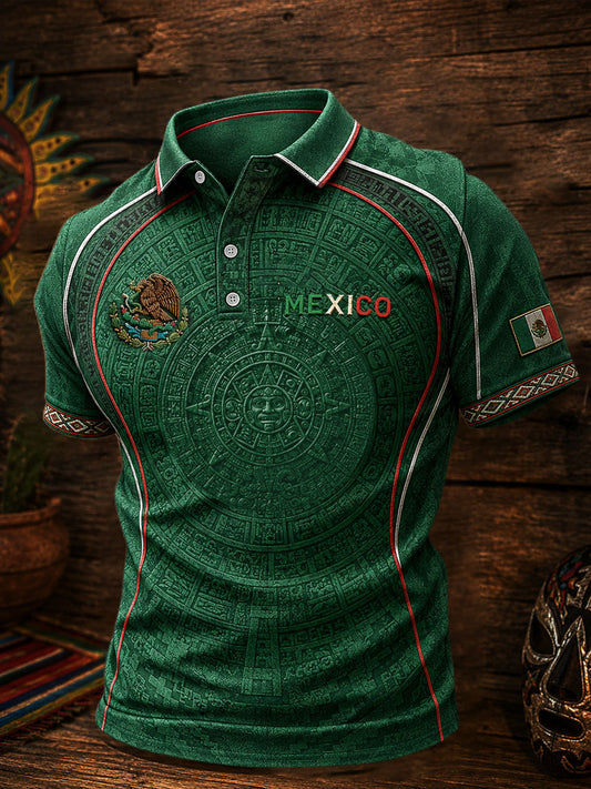 Men's Mexico Football Lover Alebrije Art Printed Casual Tops