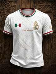 Men's Mexico Football Lover Art Printed T-shirt