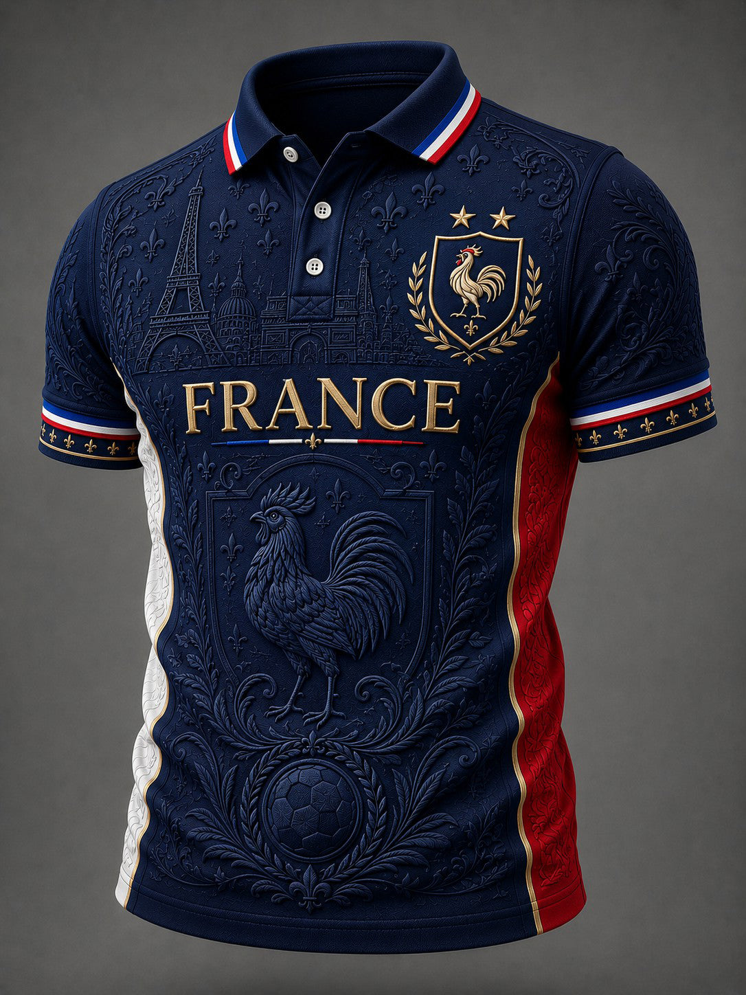 Men's France Football Printed Shirt