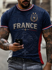 Men's France Football Printed T-shirt