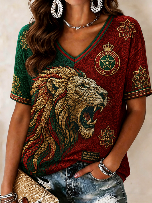 Women's Morocco Printed short-sleeved T-shirt