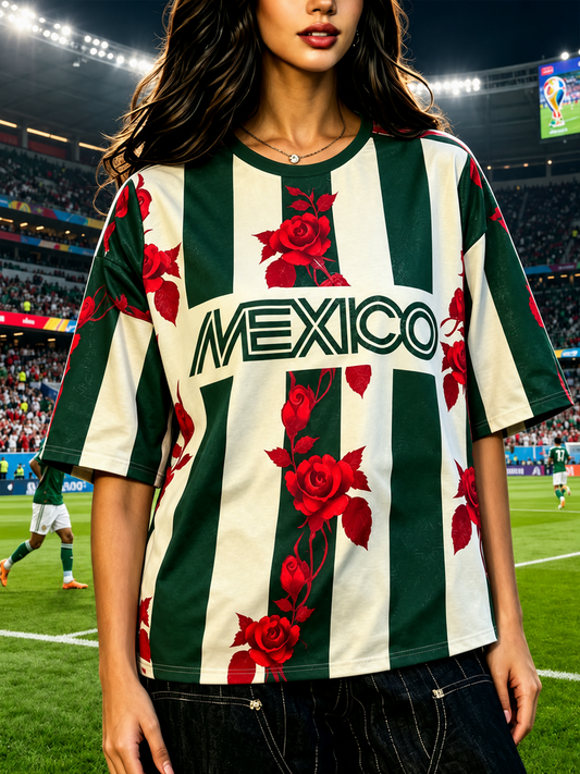 Women's Mexico Art Printed short-sleeved T-shirt