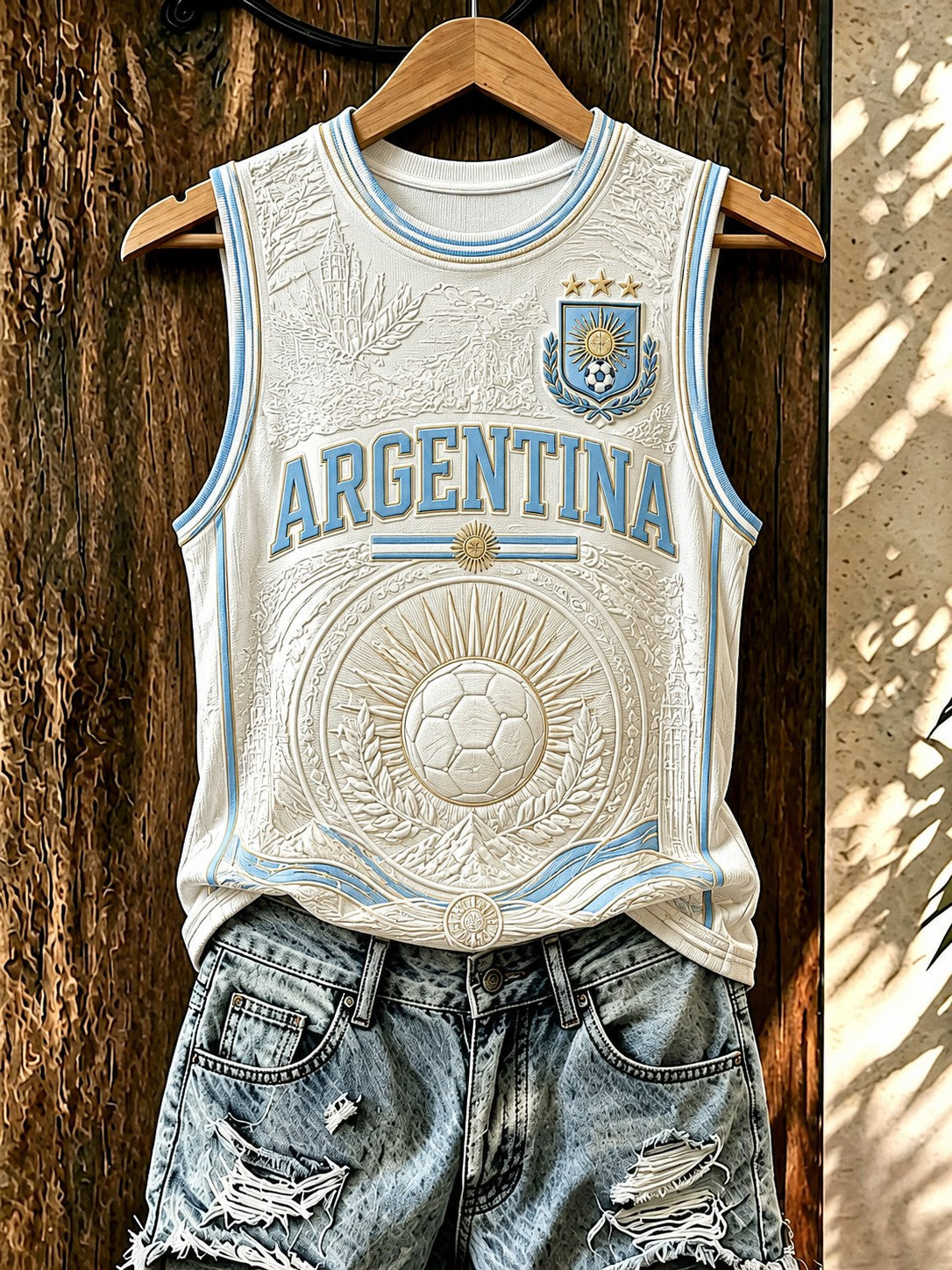 Women's Argentina Football Printed Vests